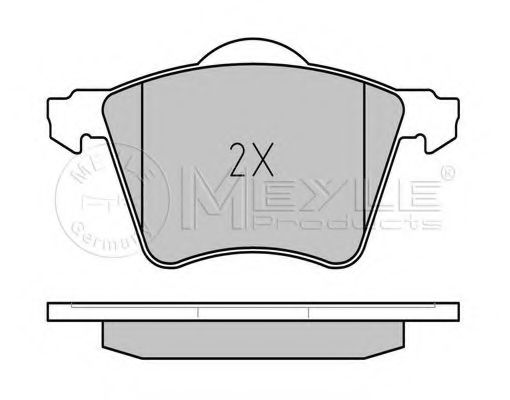 MEYLE - 025 210 3419/W - Комплект тормозных колодок, дисковый тормоз (Тормозная система)