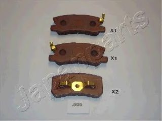 JAPANPARTS - PP-505P - Комплект тормозных колодок, дисковый тормоз