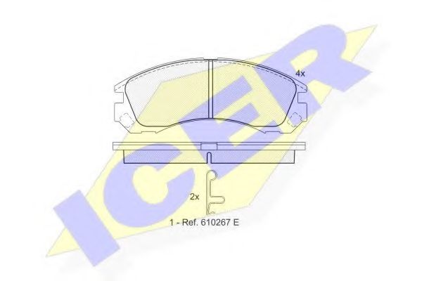 ICER - 181358 - Комплект тормозных колодок, дисковый тормоз (Тормозная система)