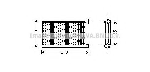 AVA QUALITY COOLING - BW6344 - Теплообменник, отопление салона (Отопление / вентиляция)