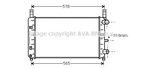 AVA QUALITY COOLING - FD2117 - Радиатор, охлаждение двигателя (Охлаждение)