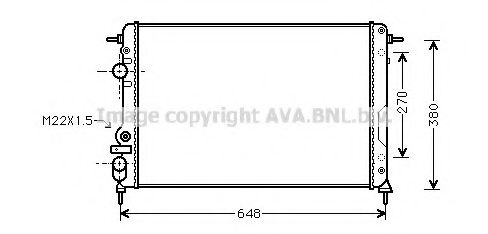 AVA QUALITY COOLING - RT2241 - Радиатор, охлаждение двигателя (Охлаждение)