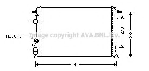 AVA QUALITY COOLING - RT2266 - Радиатор, охлаждение двигателя (Охлаждение)