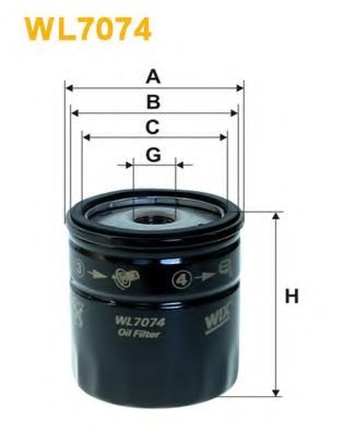 WIX FILTERS - WL7074 - Масляный фильтр (Смазывание)