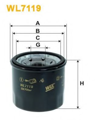 WIX FILTERS - WL7119 - Масляный фильтр (Смазывание)