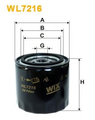 WIX FILTERS - WL7216 - Масляный фильтр (Смазывание)