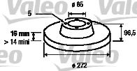 VALEO - 187045 - Тормозной диск (Тормозная система)