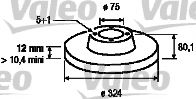 VALEO - 186809 - Тормозной диск (Тормозная система)