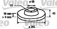 VALEO - 186807 - Тормозной диск (Тормозная система)