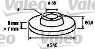 VALEO - 186796 - Тормозной диск (Тормозная система)