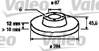 VALEO - 186298 - Тормозной диск (Тормозная система)