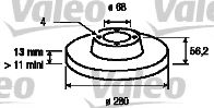 VALEO - 186269 - Тормозной диск (Тормозная система)