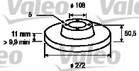 VALEO - 186172 - Тормозной диск (Тормозная система)