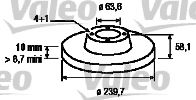 VALEO - 186158 - Тормозной диск (Тормозная система)