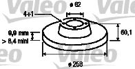 VALEO - 186117 - Тормозной диск (Тормозная система)