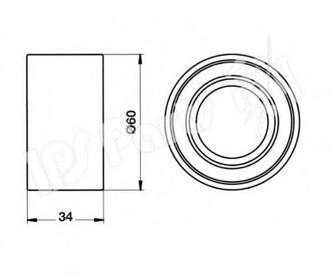 IPS PARTS - ITB-6709 - Устройство для натяжения ремня, ремень ГРМ (Ременный привод)