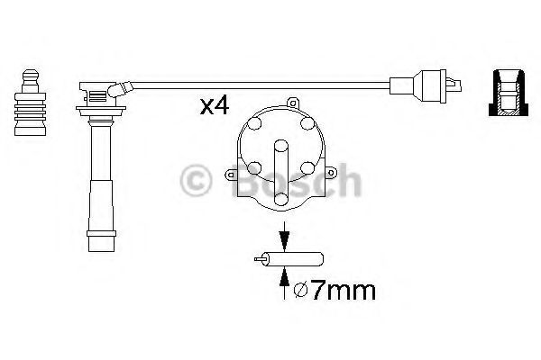 BOSCH - 0 986 356 953 - Комплект проводов зажигания (Система зажигания)