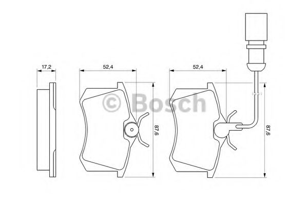 BOSCH - 0 986 424 559 - Комплект тормозных колодок, дисковый тормоз (Тормозная система)