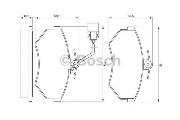 BOSCH - 0 986 460 948 - Комплект тормозных колодок, дисковый тормоз (Тормозная система)