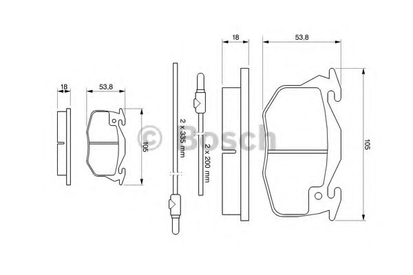 BOSCH - 0 986 461 763 - Комплект тормозных колодок, дисковый тормоз (Тормозная система)