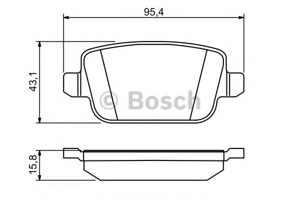 BOSCH - 0 986 494 247 - Комплект тормозных колодок, дисковый тормоз (Тормозная система)