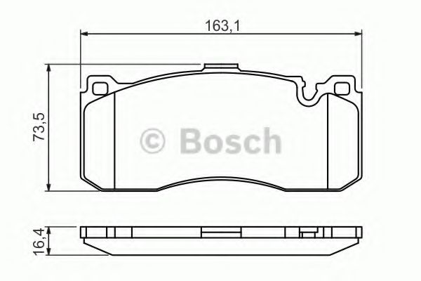 BOSCH - 0 986 494 428 - Комплект тормозных колодок, дисковый тормоз (Тормозная система)