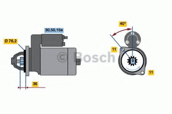 BOSCH - 0 001 112 003 - Стартер (Система стартера)