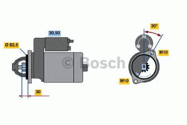 BOSCH - 0 986 016 380 - Стартер (Система стартера)