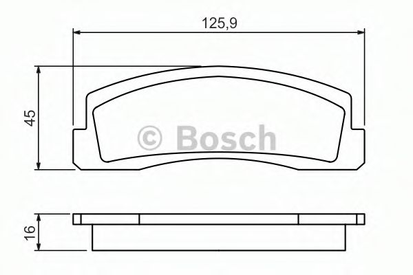 BOSCH - 0 986 494 462 - Комплект тормозных колодок, дисковый тормоз (Тормозная система)