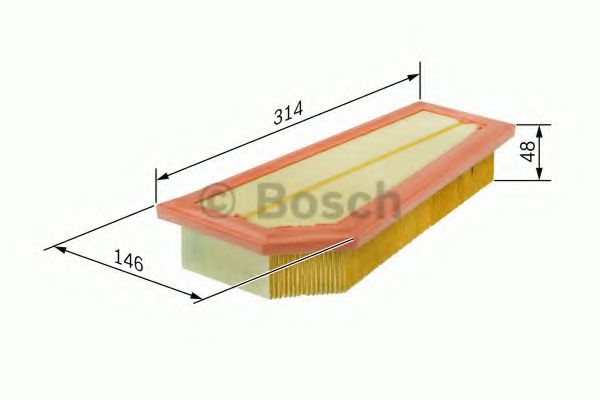 BOSCH - F 026 400 134 - Воздушный фильтр (Система подачи воздуха)