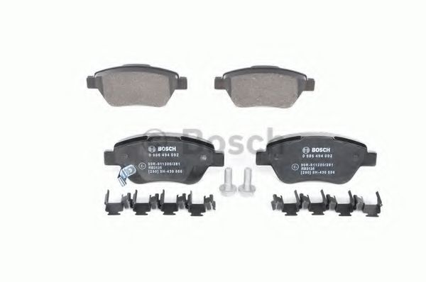 BOSCH - 0 986 494 092 - Комплект тормозных колодок, дисковый тормоз (Тормозная система)