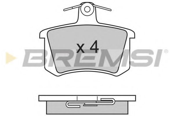 BREMSI - BP2612 - Комплект тормозных колодок, дисковый тормоз (Тормозная система)
