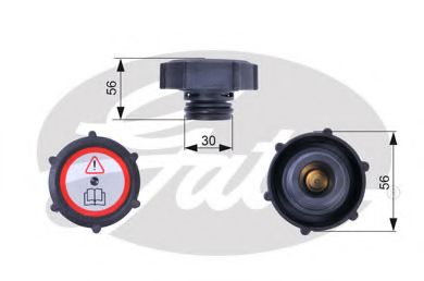 GATES - RC243 - Крышка, резервуар охлаждающей жидкости (Охлаждение)
