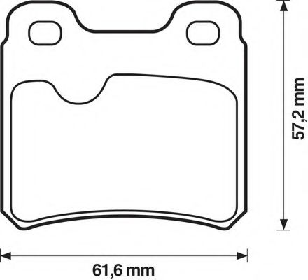 BENDIX - 571407B - Комплект тормозных колодок, дисковый тормоз