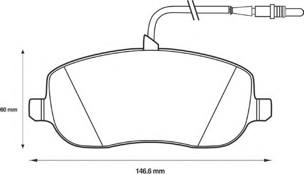 BENDIX - 573096B - Комплект тормозных колодок, дисковый тормоз