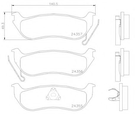 BREMBO - P 37 009 - Комплект тормозных колодок, дисковый тормоз (Тормозная система)