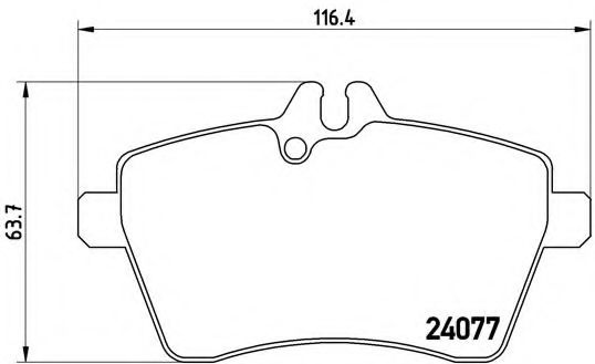 BREMBO - P 50 056 - Комплект тормозных колодок, дисковый тормоз (Тормозная система)