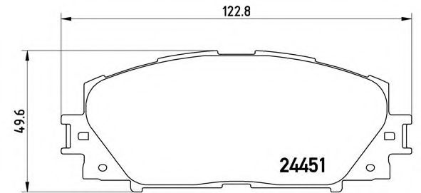 BREMBO - P 83 106 - Комплект тормозных колодок, дисковый тормоз (Тормозная система)