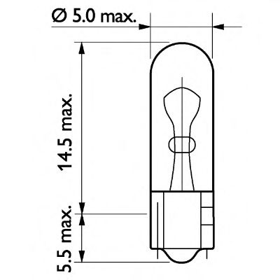 PHILIPS - 13516CP - Лампа накаливания, освещение щитка приборов (Освещение)