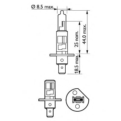 PHILIPS - 12258VPS2 - Лампа накаливания, фара дальнего света (Освещение)