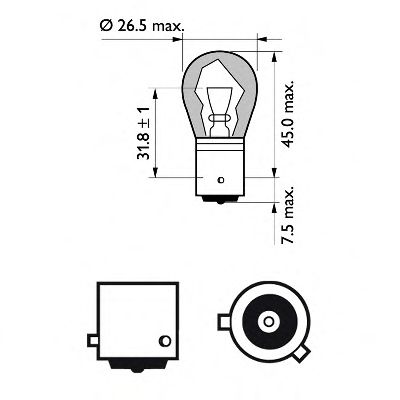 PHILIPS - 12496NAB2 - Лампа накаливания, фонарь указателя поворота (Сигнализация)