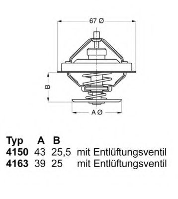 WAHLER - 4150.83D50 - Термостат, охлаждающая жидкость (Охлаждение)