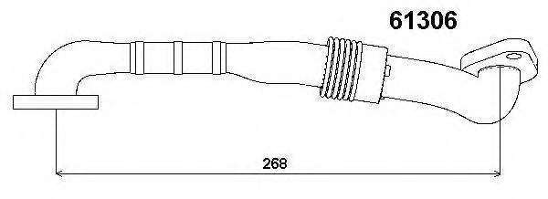 WAHLER - 61306D - Трубка, клапан возврата ОГ (Рециркуляция ОГ)