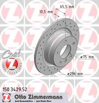 ZIMMERMANN - 150.3429.52 - Тормозной диск (Тормозная система)