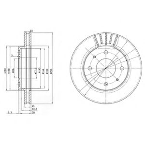 DELPHI - BG2763 - Тормозной диск (Тормозная система)