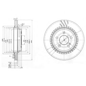 DELPHI - BG3726 - Тормозной диск (Тормозная система)