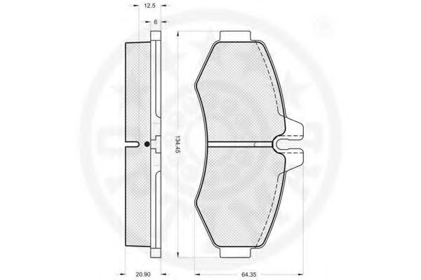 OPTIMAL - 10324 - Комплект тормозных колодок, дисковый тормоз (Тормозная система)