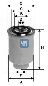 UFI - 24.366.00 - Топливный фильтр (Система подачи топлива)