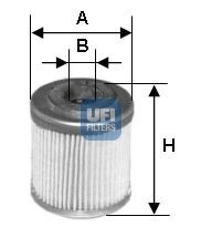 UFI - 25.553.00 - Масляный фильтр (Смазывание)