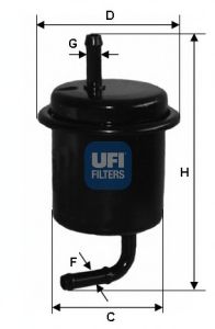 UFI - 31.801.00 - Топливный фильтр (Система подачи топлива)